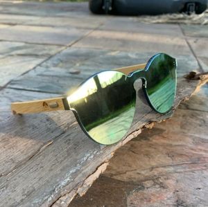 Root pink polarized and bamboo sunglasses